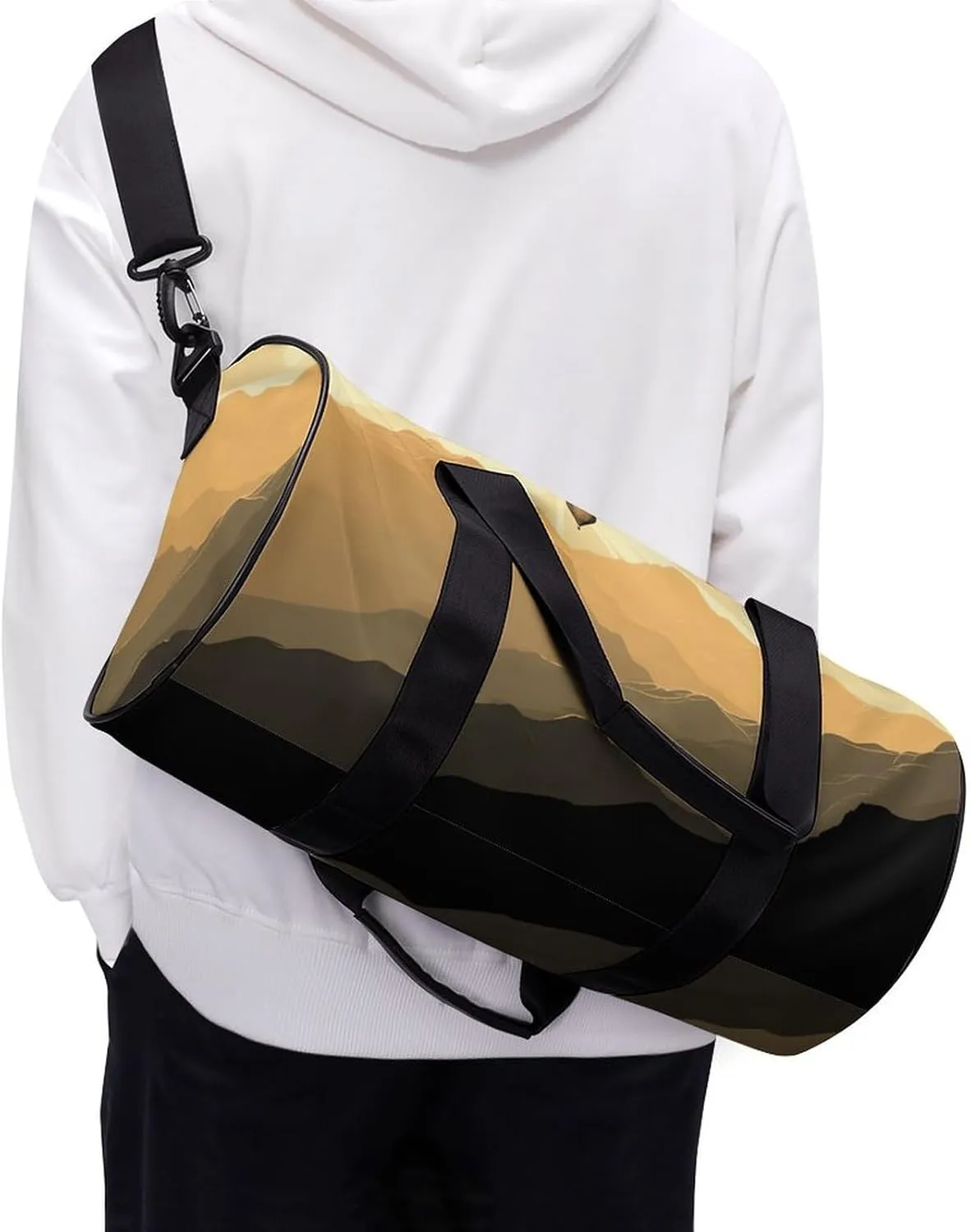 Gym Bag for Men Women Flying over The Mountains Duffel Bag Overnight Bag with Compartment Gym Sackpac