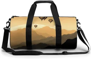 Gym Bag for Men Women Flying over The Mountains Duffel Bag Overnight Bag with Compartment Gym Sackpac