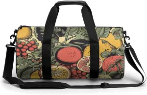 Gym Bag for Men Women Fruits And Leaves Duffel Bag Overnight Bag with Compartment Gym Sackpac
