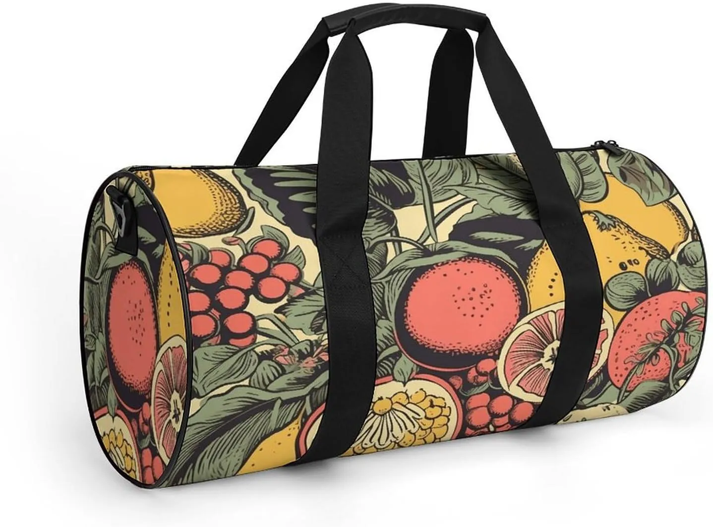 Gym Bag for Men Women Fruits And Leaves Duffel Bag Overnight Bag with Compartment Gym Sackpac