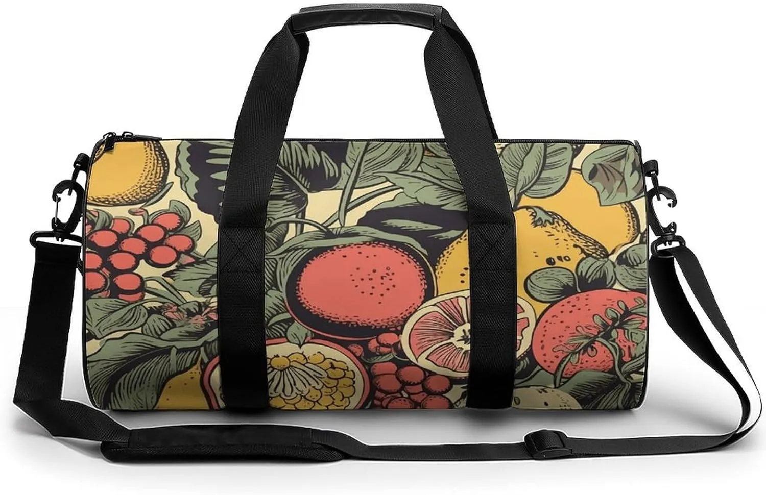 Gym Bag for Men Women Fruits And Leaves Duffel Bag Overnight Bag with Compartment Gym Sackpac