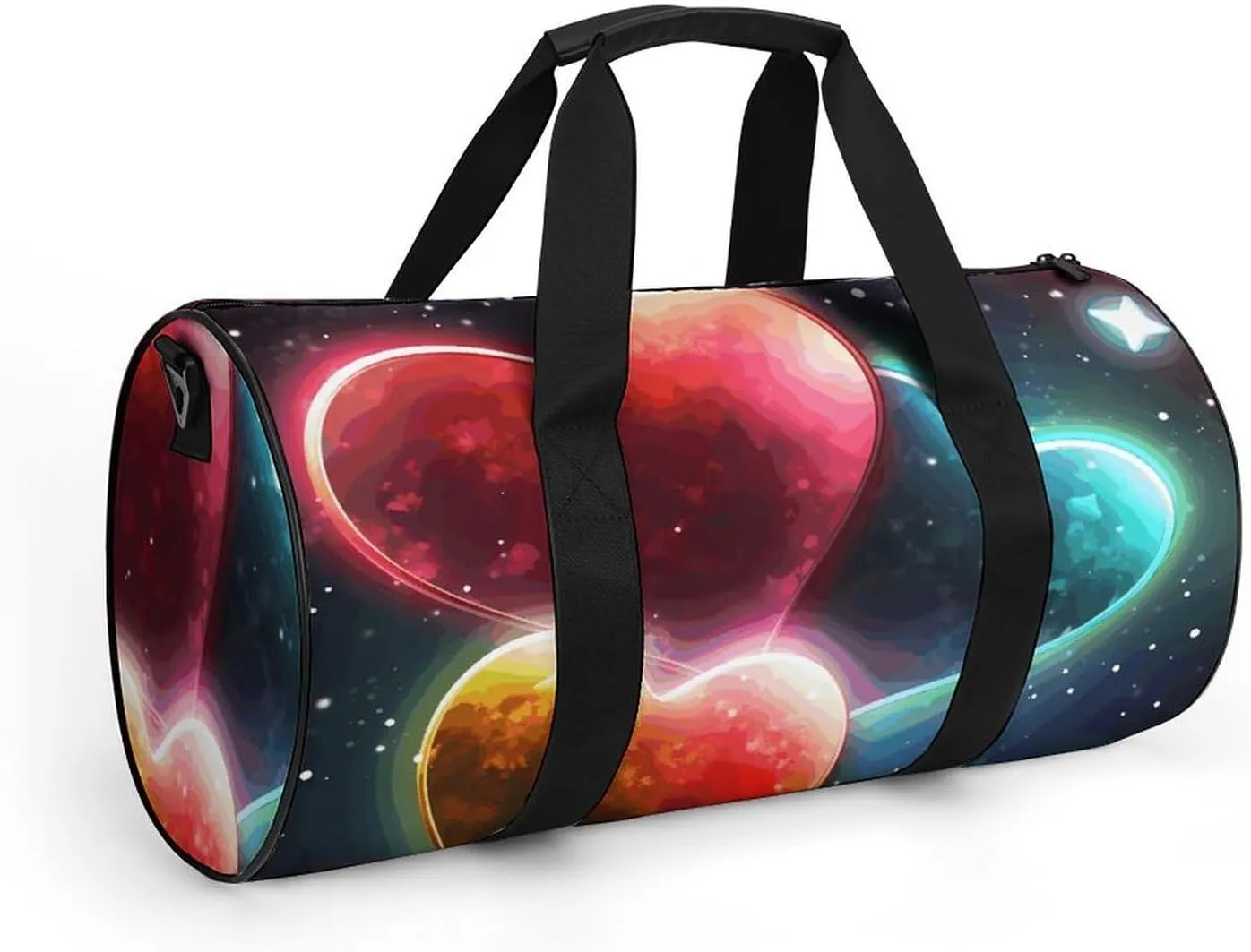 Gym Bag for Men Women Glowing Love Duffel Bag Overnight Bag with Compartment Gym Sackpac