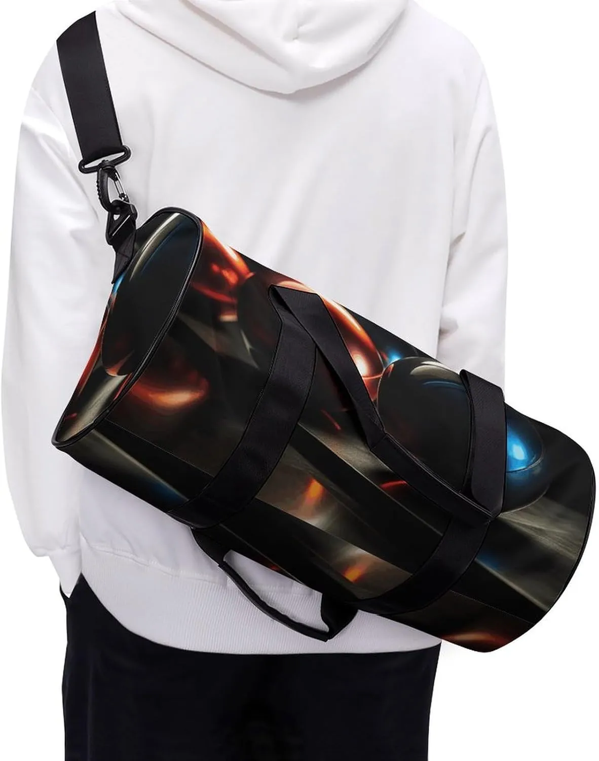 Gym Bag for Men Women Spherical Duffel Bag Overnight Bag with Compartment Gym Sackpac