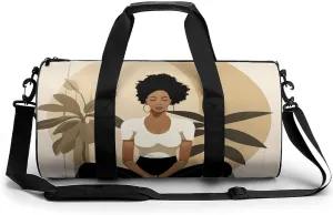 Gym Bag for Men Women Yoga Poses Duffel Bag Overnight Bag with Compartment Gym Sackpac