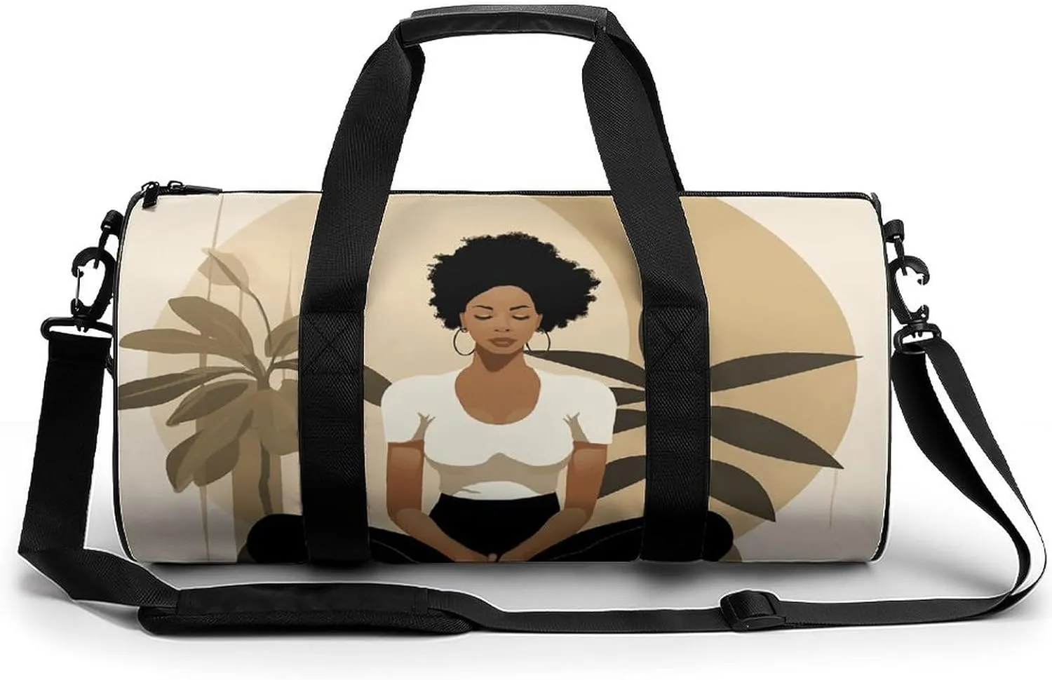 Gym Bag for Men Women Yoga Poses Duffel Bag Overnight Bag with Compartment Gym Sackpac