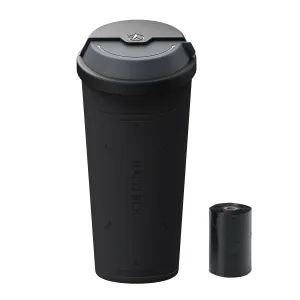 HALOBLK Car Trash Can [Space Exploration Edition] with 180° Rotating Lid, Comes with 15 Trash Bags, Black