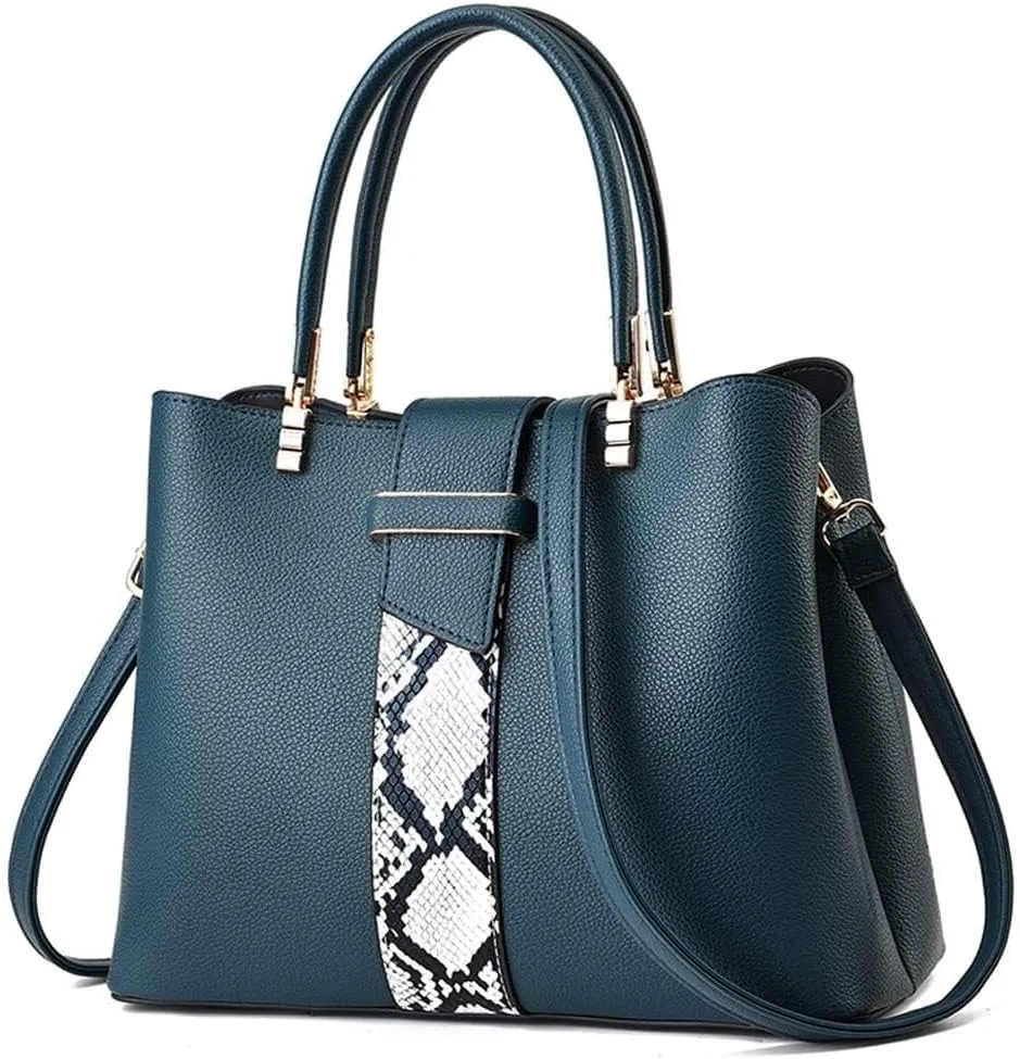 Handbag for Women Large Capacity Tote Bag Snake Leather Shoulder Bag Tote Top Handle Handbag Crossbody Bag