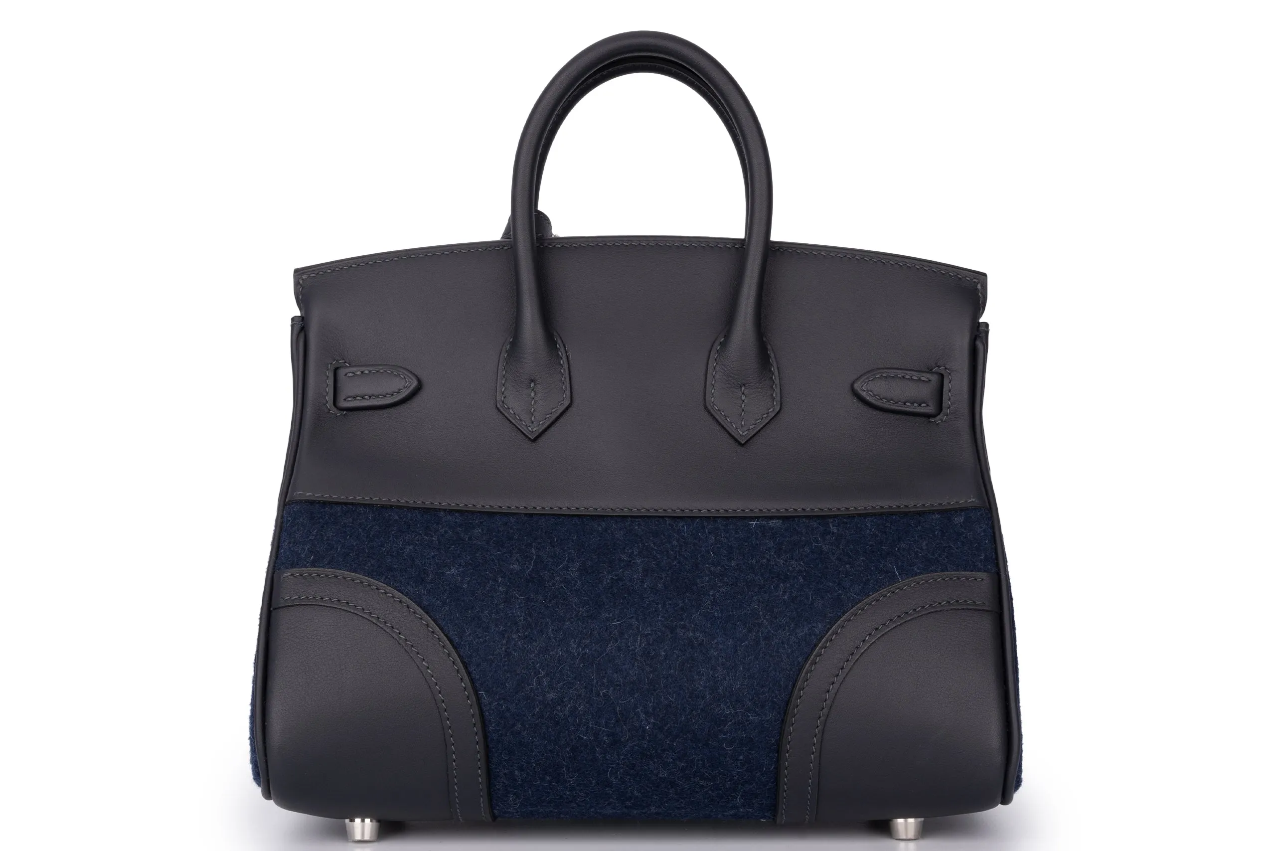 Hermès Birkin 25 	Limited Edition	Swift/Feutre	Go Team caban/Blue France/Blue Nuit/New White	PHW