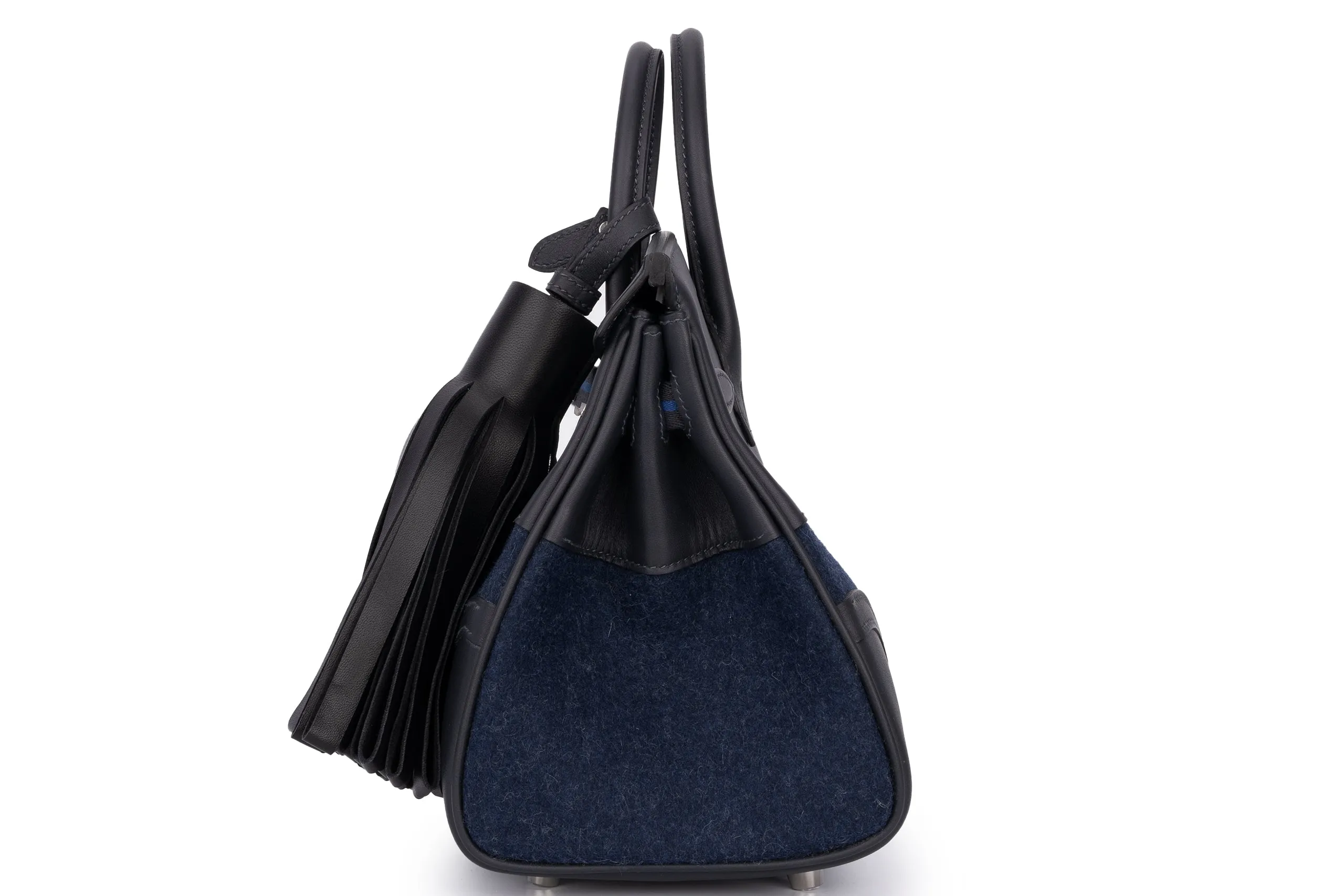 Hermès Birkin 25 	Limited Edition	Swift/Feutre	Go Team caban/Blue France/Blue Nuit/New White	PHW