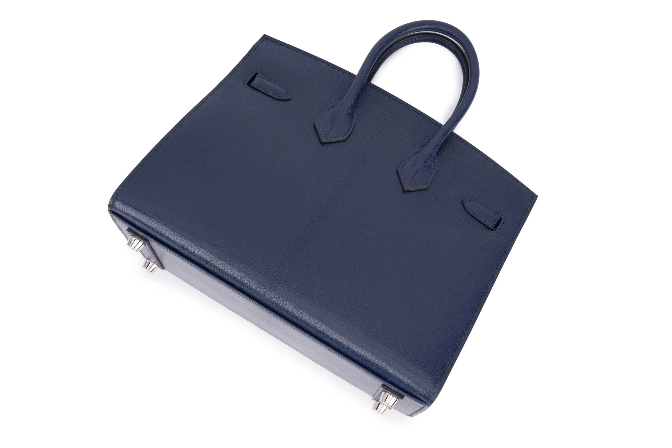 Hermès Birkin 25 	Sellier	Chevre	Blue Sapphire	PHW