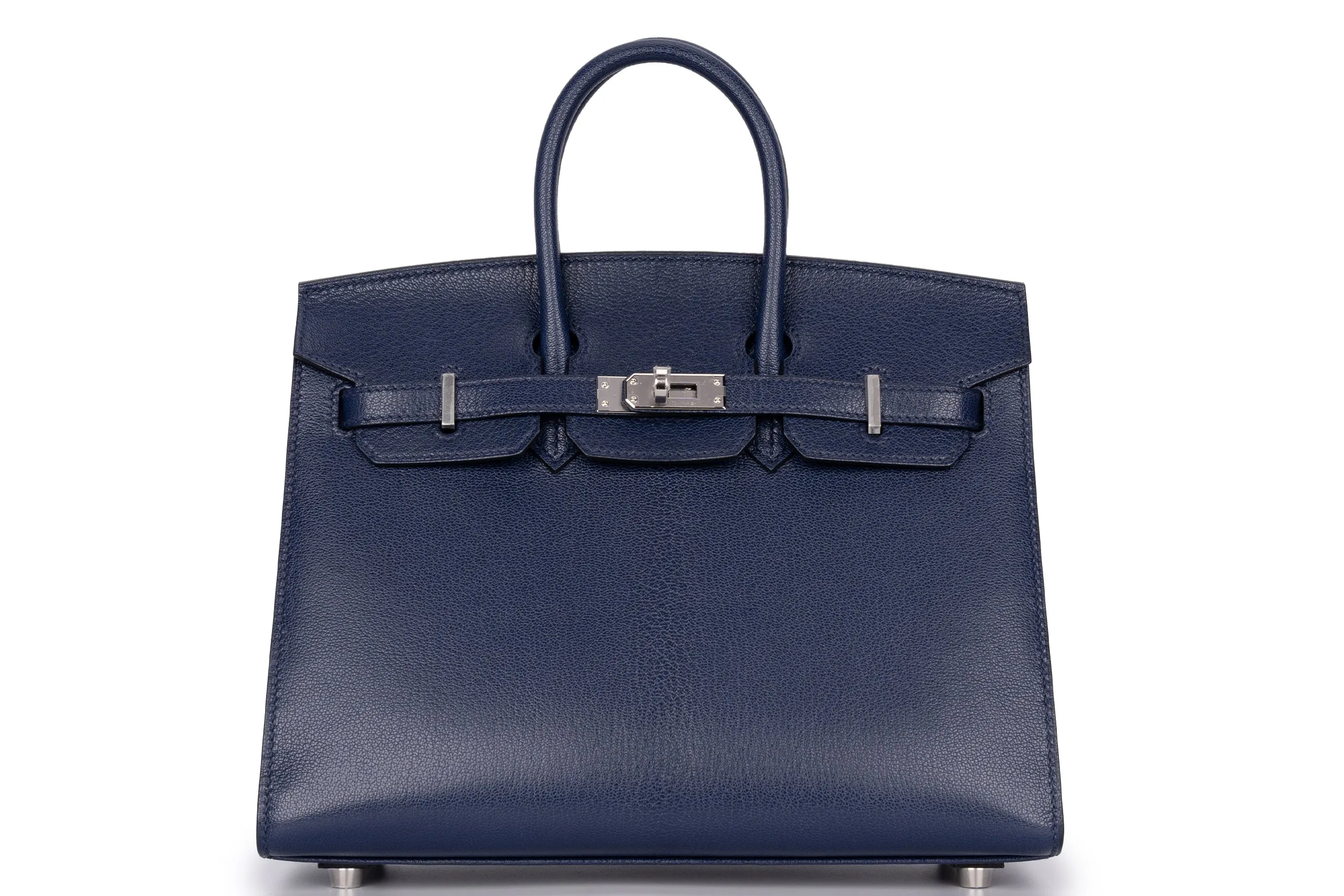 Hermès Birkin 25 	Sellier	Chevre	Blue Sapphire	PHW