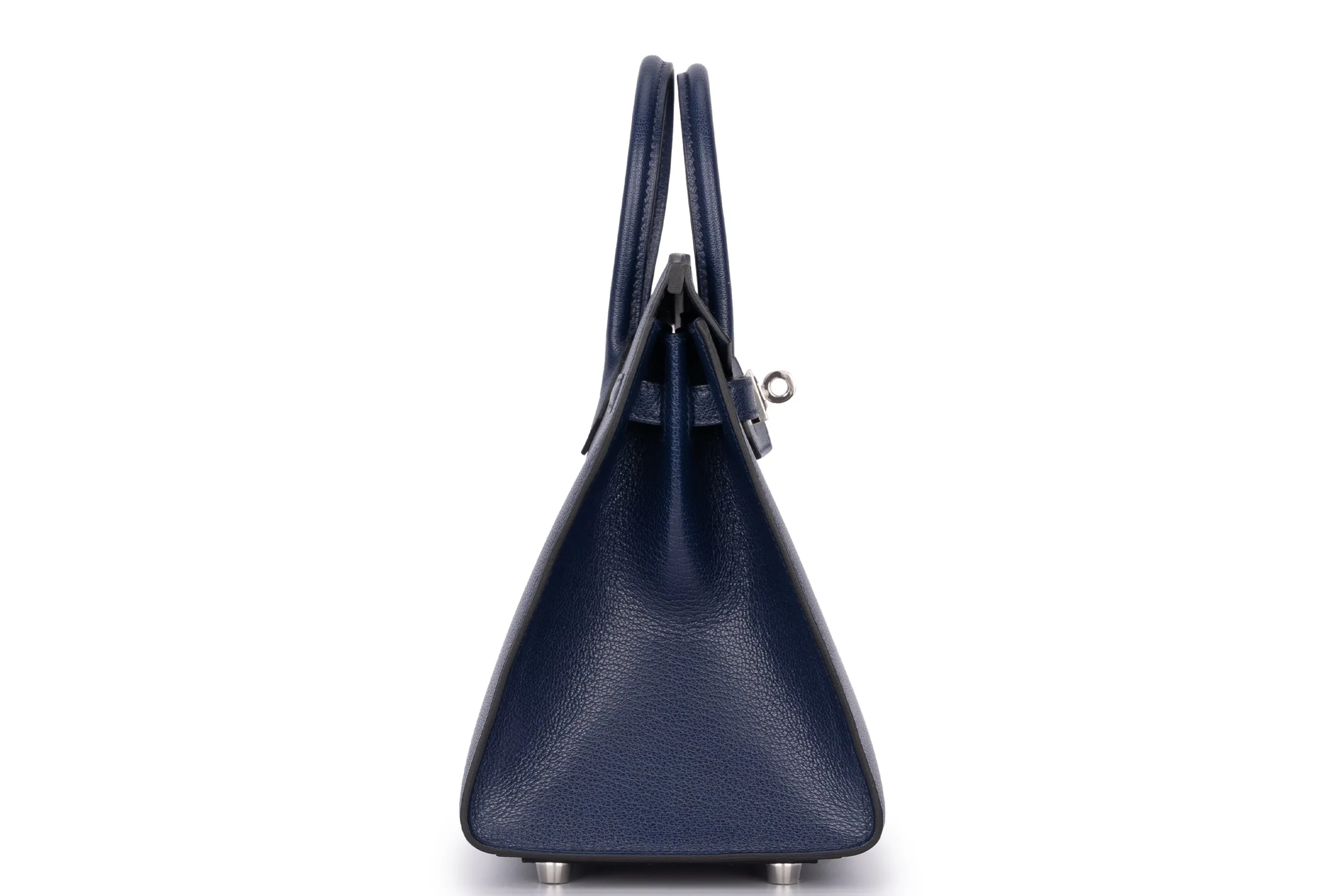 Hermès Birkin 25 	Sellier	Chevre	Blue Sapphire	PHW