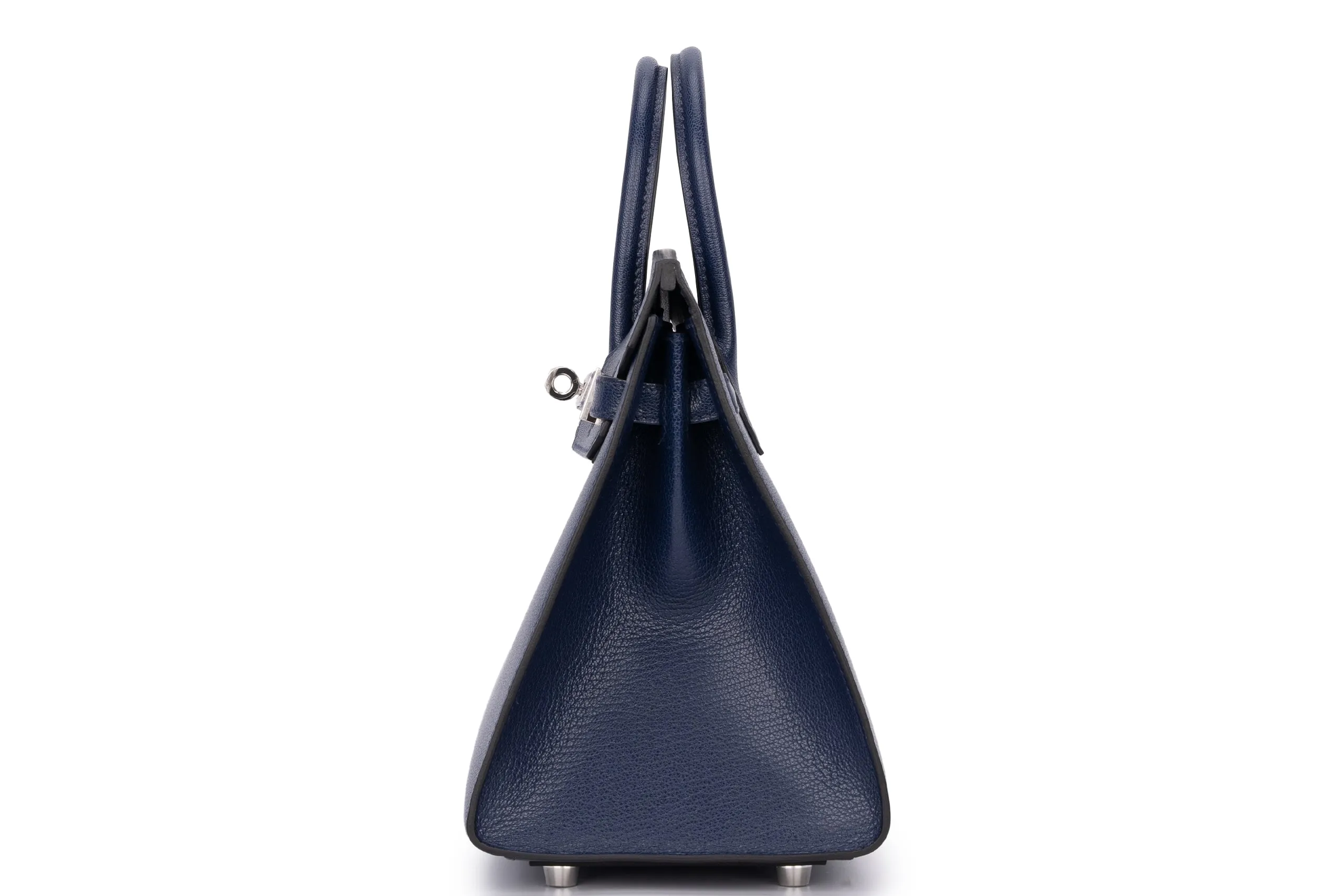 Hermès Birkin 25 	Sellier	Chevre	Blue Sapphire	PHW
