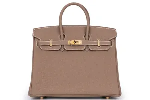 Hermès Birkin 25 		Togo	Etoupe	GHW