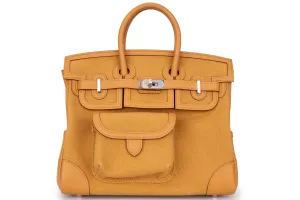Hermès Birkin 25 Cargo Canvas/Swift Sesame PHW