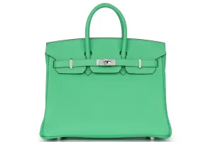 Hermès  Birkin 25 		Togo	Vert Comics	PHW