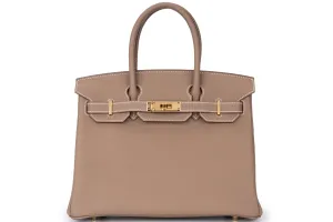 Hermès Birkin 30 Retourne Togo Etoupe GHW
