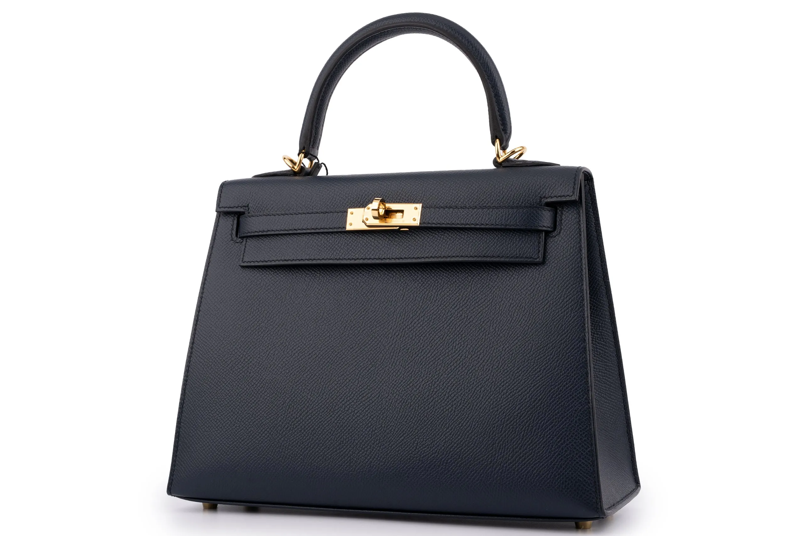Hermès Kelly 25		Epsom  	Blue Indigo	GHW