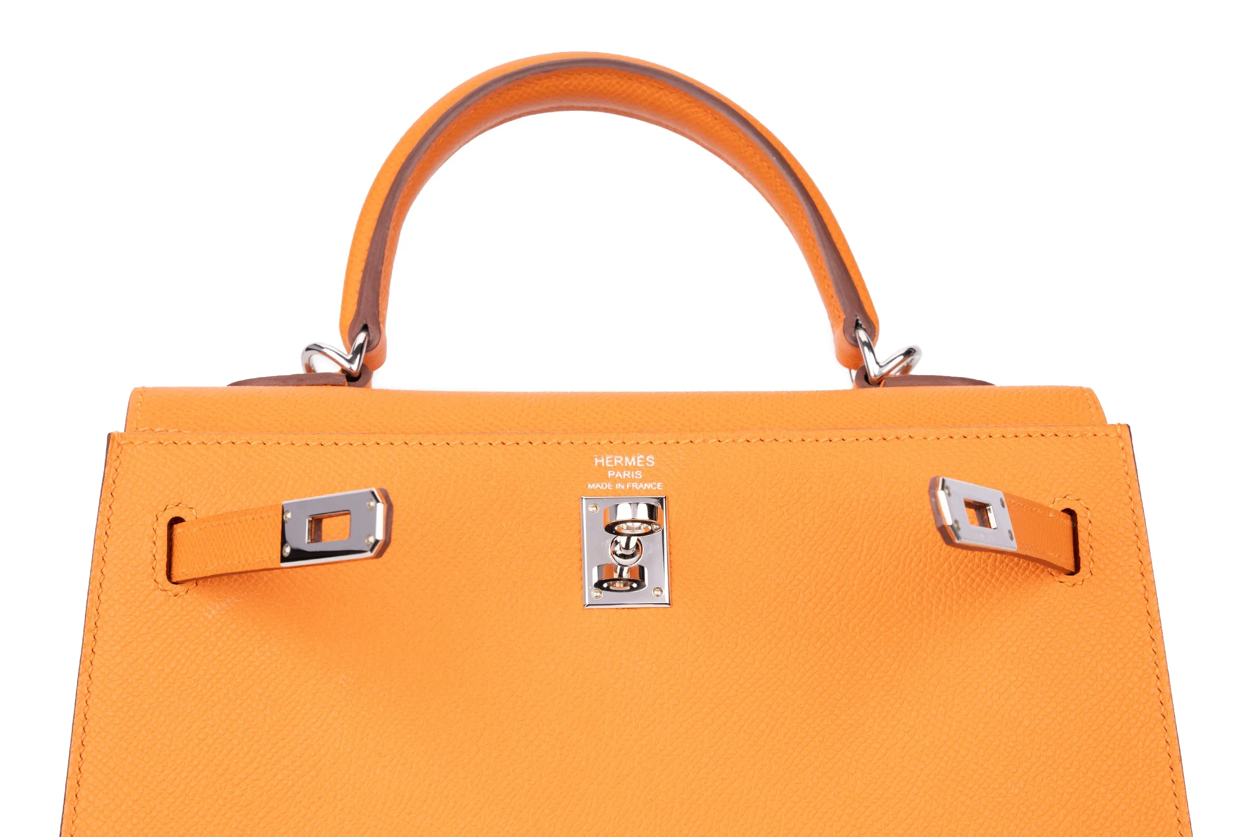 Hermès Kelly 25 Epsom Orange PHW