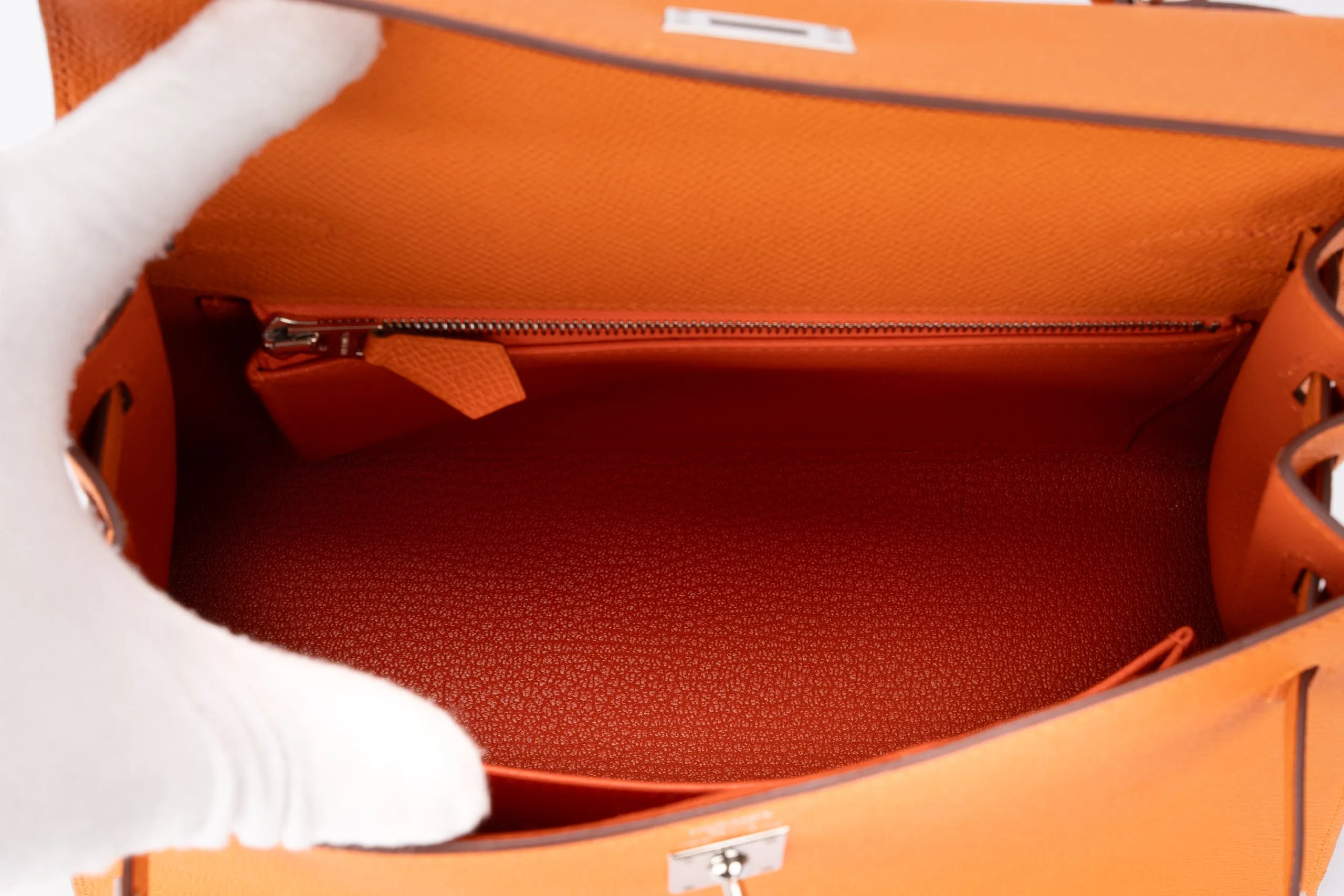 Hermès Kelly 25 Epsom Orange PHW