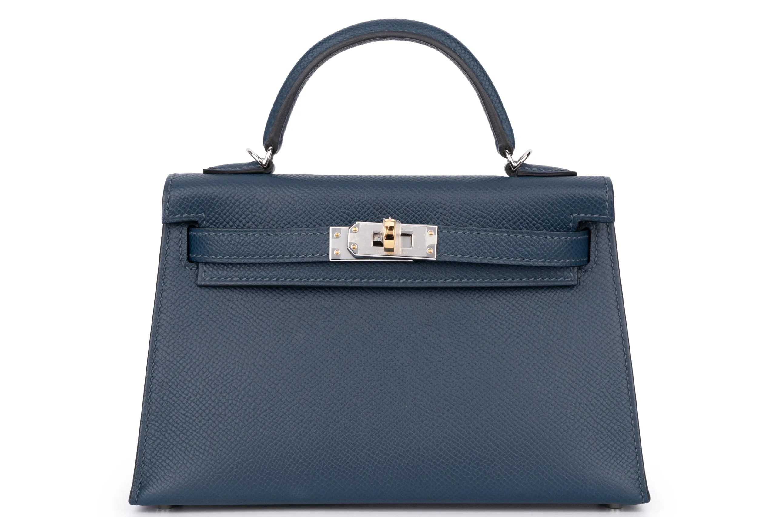 Hermès  Mini Kelly	Sellier	Epsom	Bleu De Prusse 	Electrum SGHW