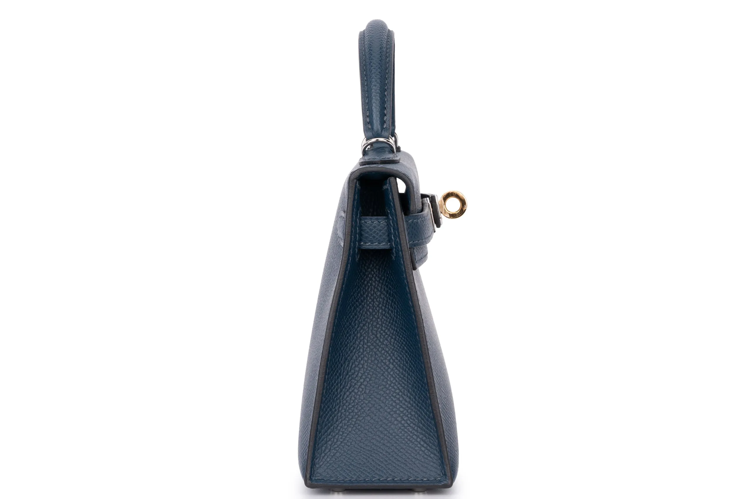 Hermès  Mini Kelly	Sellier	Epsom	Bleu De Prusse 	Electrum SGHW