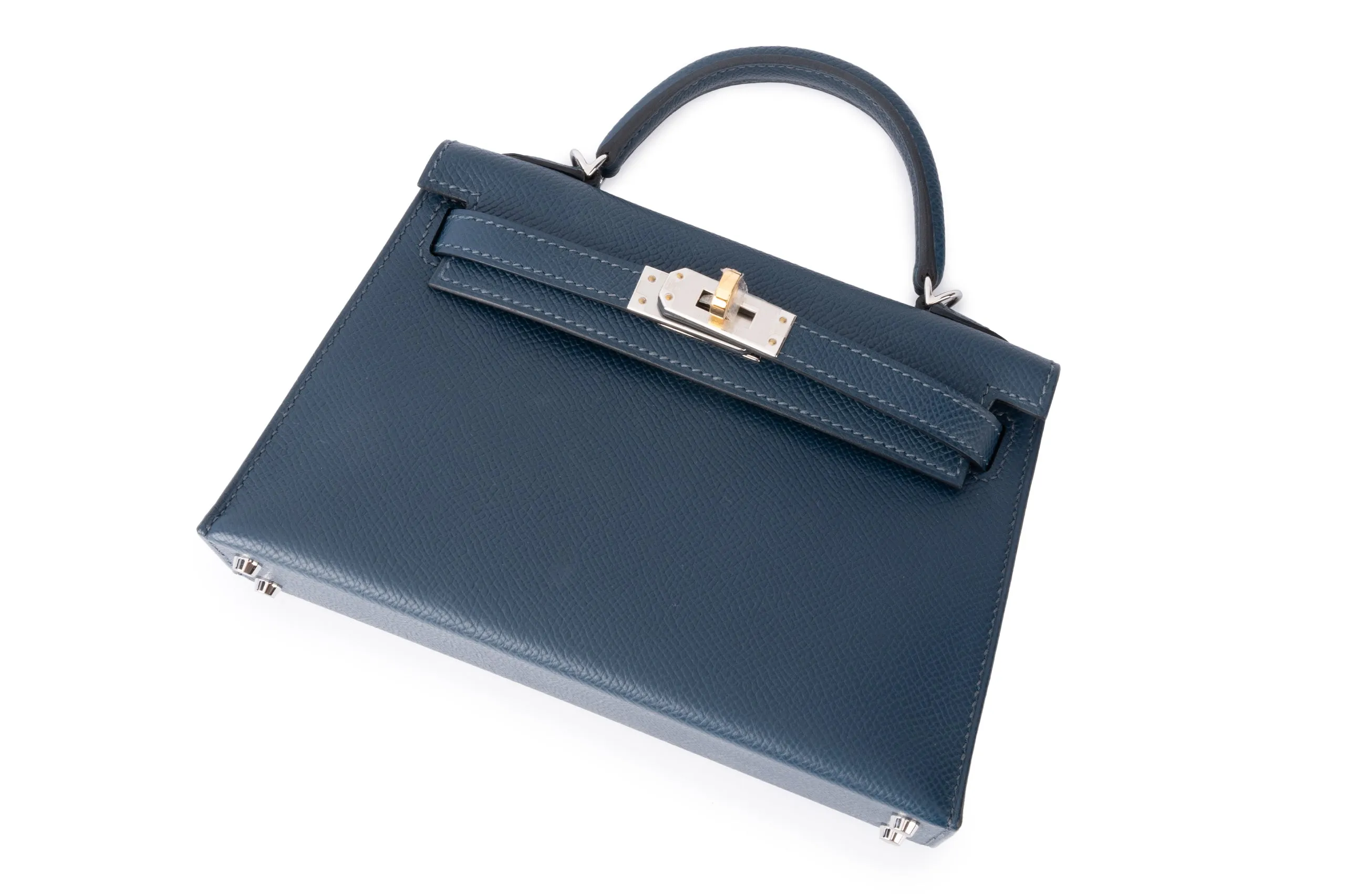 Hermès  Mini Kelly	Sellier	Epsom	Bleu De Prusse 	Electrum SGHW