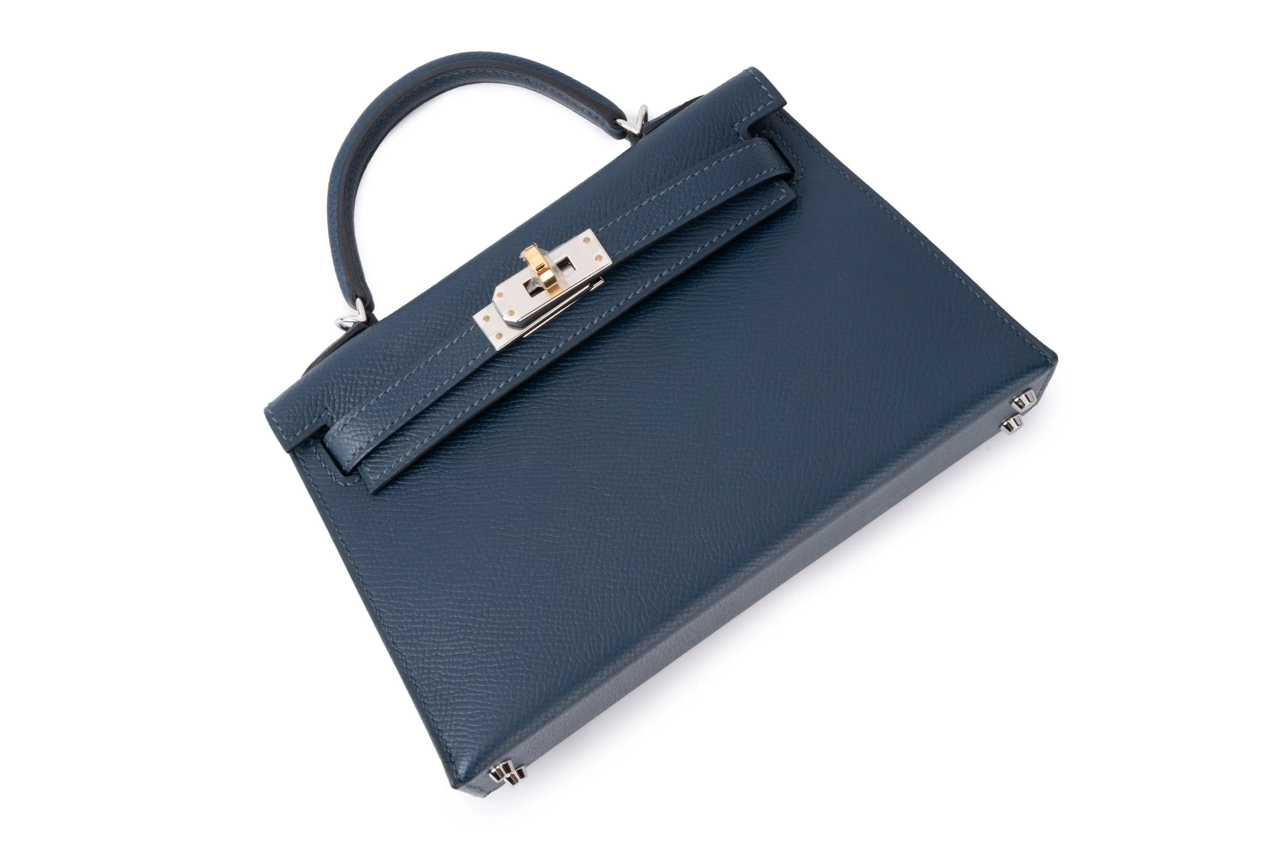 Hermès  Mini Kelly	Sellier	Epsom	Bleu De Prusse 	Electrum SGHW