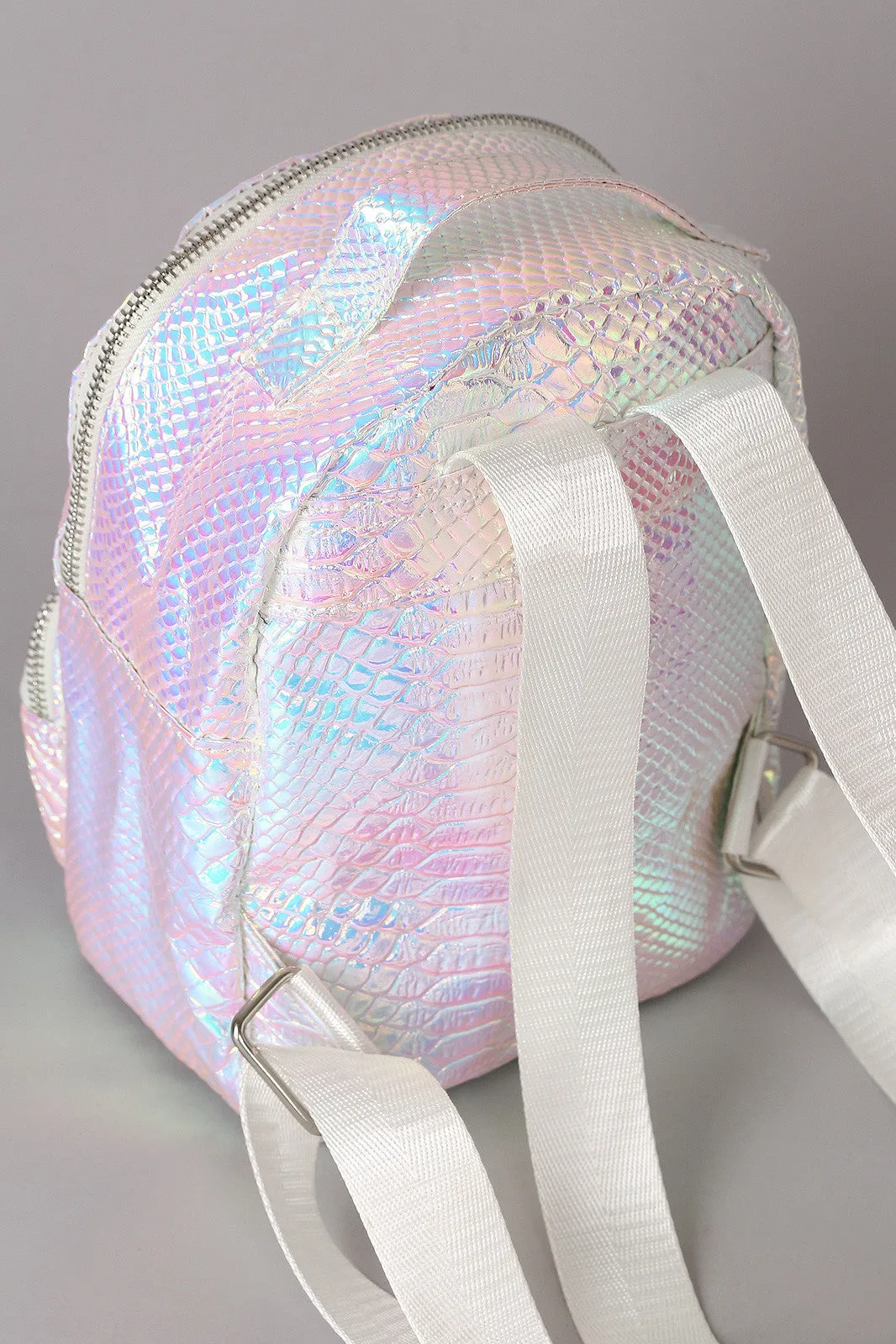 Holographic Snake Mini Backpack