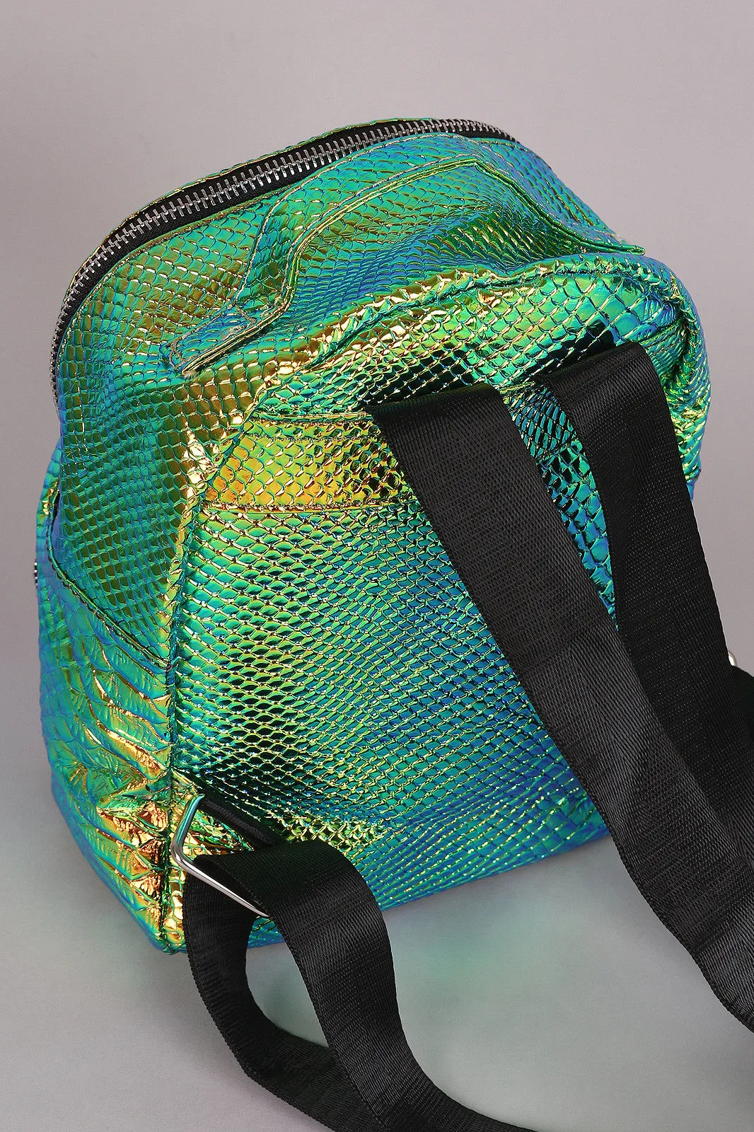 Holographic Snake Mini Backpack