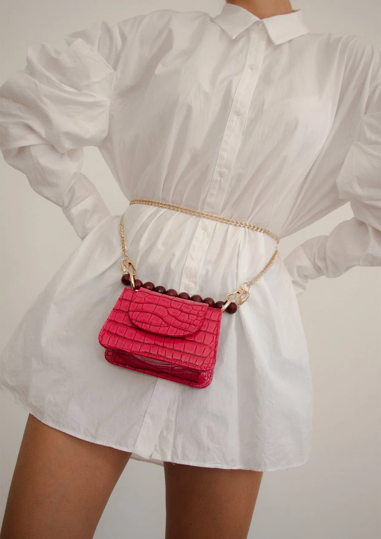 Horra Agate Top-Handle Faux-Leather Handbag