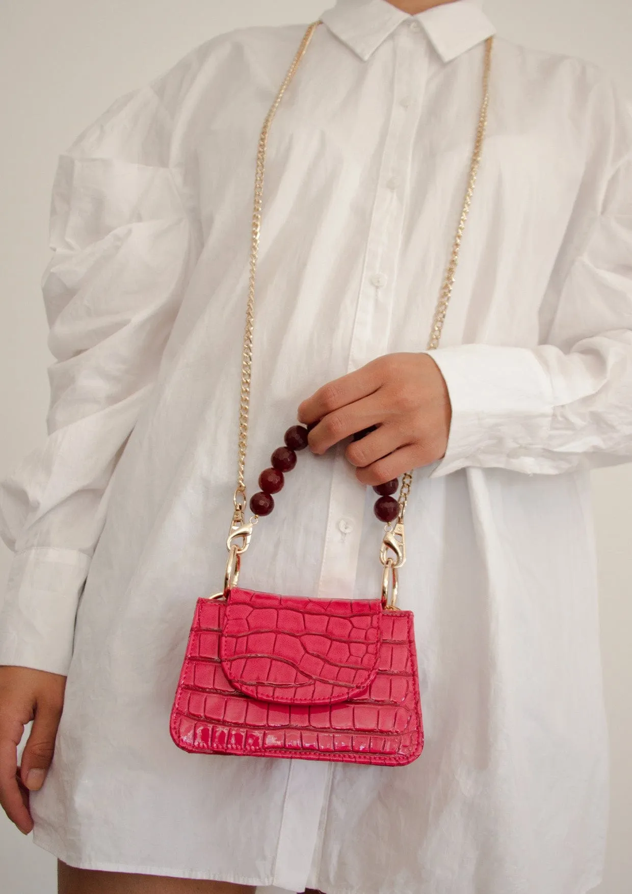 Horra Agate Top-Handle Faux-Leather Handbag