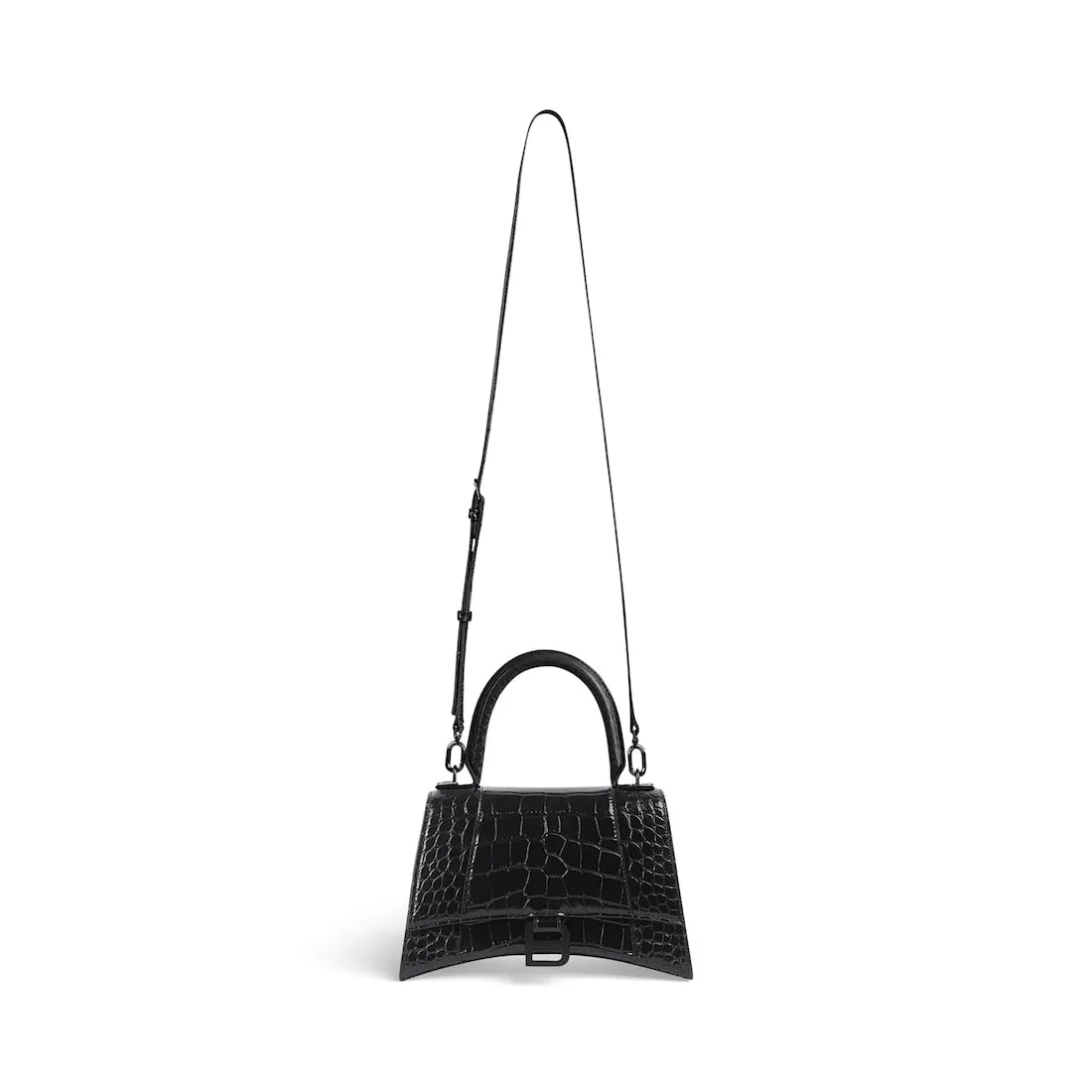Hourglass small handbag crocodile embossed