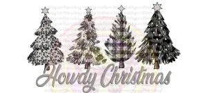 Howdy Christmas Western Black Neutral