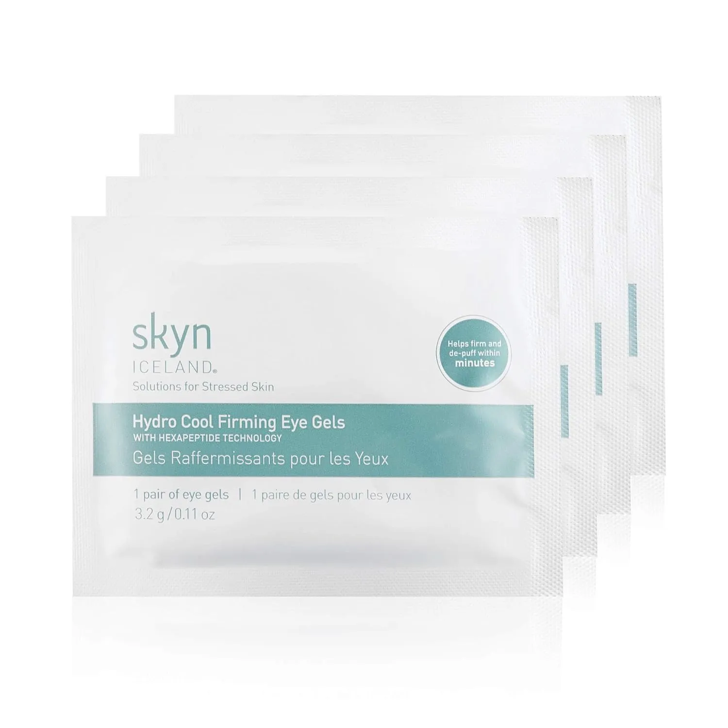 Hydro Cool Firming under Eye Patches. Eye Gel Mask to Firm and Reduce Wrinkles, Fine Lines, Dark Circles, Puffy Eyes & Bags, 4 Pairs