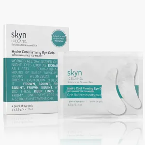 Hydro Cool Firming under Eye Patches. Eye Gel Mask to Firm and Reduce Wrinkles, Fine Lines, Dark Circles, Puffy Eyes & Bags, 4 Pairs
