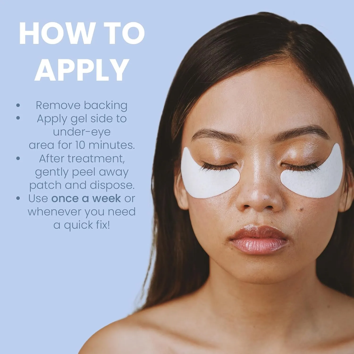 Hydro Cool Firming under Eye Patches. Eye Gel Mask to Firm and Reduce Wrinkles, Fine Lines, Dark Circles, Puffy Eyes & Bags, 4 Pairs