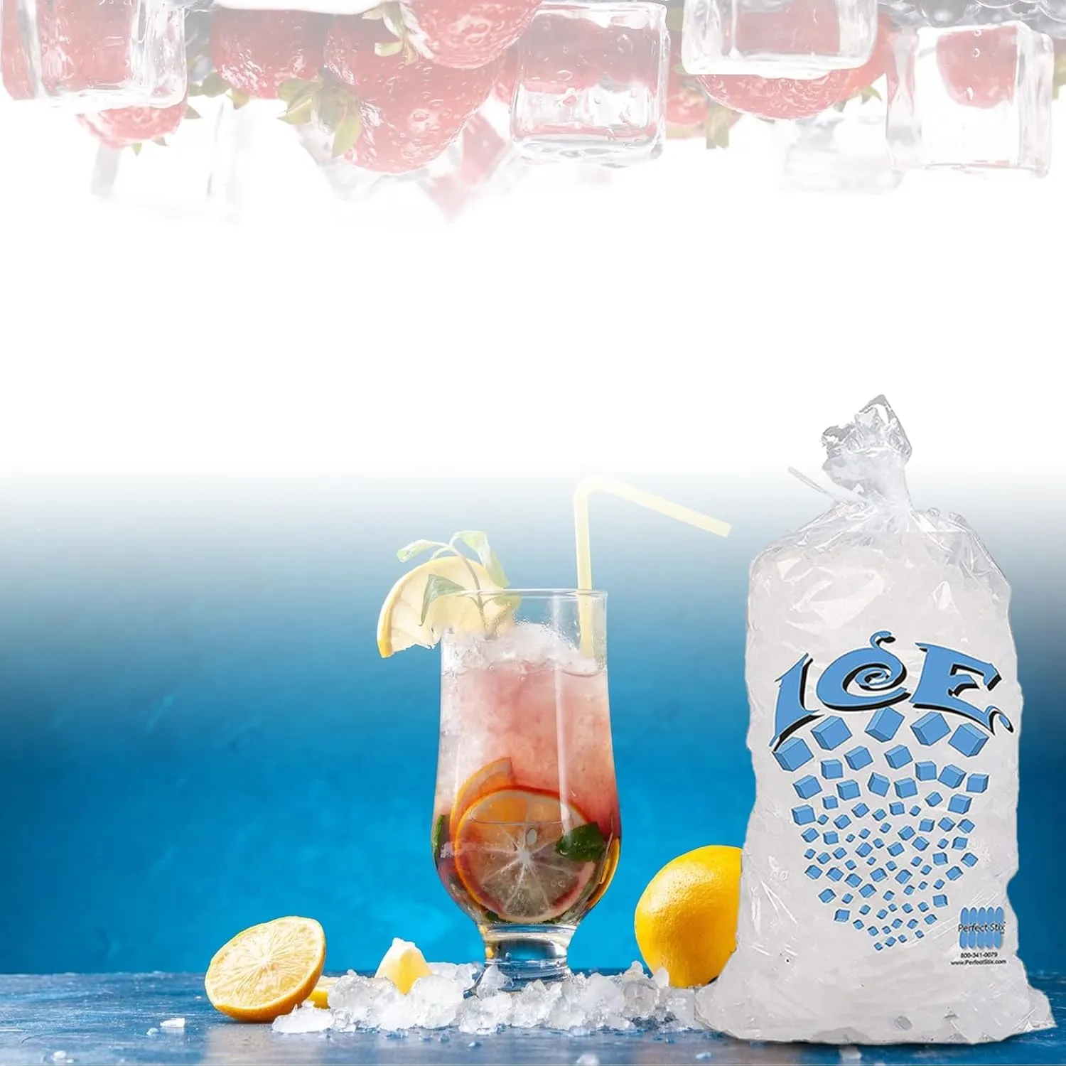 Ice Bag with Twist Tie Enclosure, 10 lbs (Pack of 500)