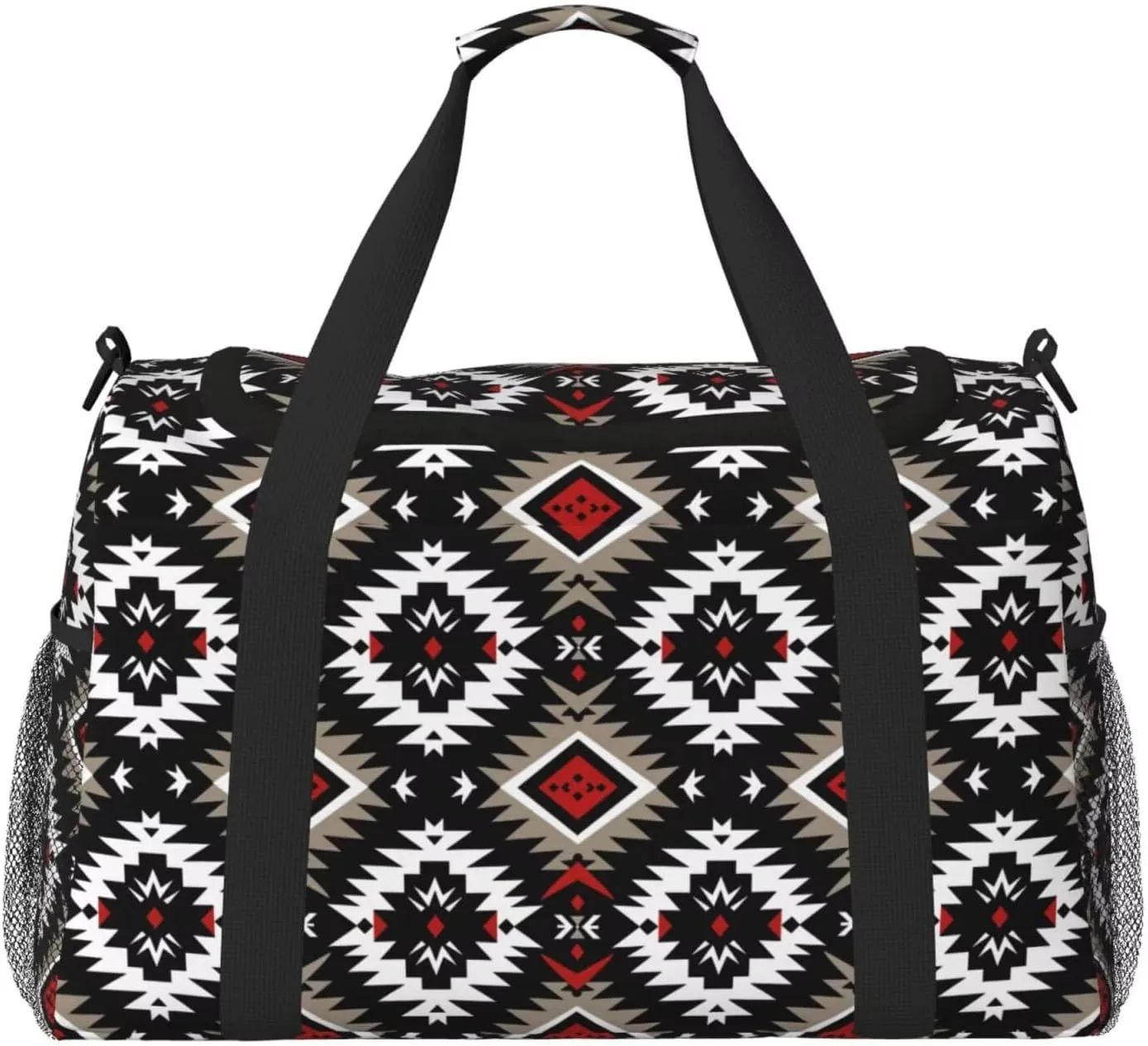 Indian Aztec Weekender Bag Graphic Rustic Country Large Travel Duffel Bag for Women Aztec Boho Western Carry on Overnight Bag Southwestern Ethnic Hospital Bags for Labor