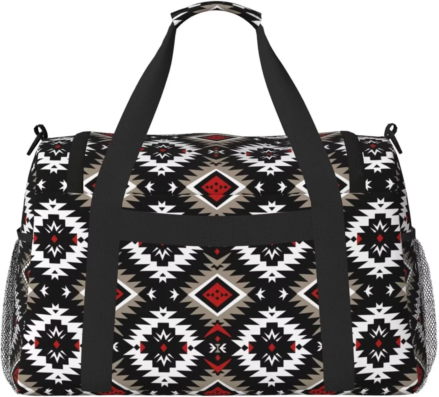 Indian Aztec Weekender Bag Graphic Rustic Country Large Travel Duffel Bag for Women Aztec Boho Western Carry on Overnight Bag Southwestern Ethnic Hospital Bags for Labor