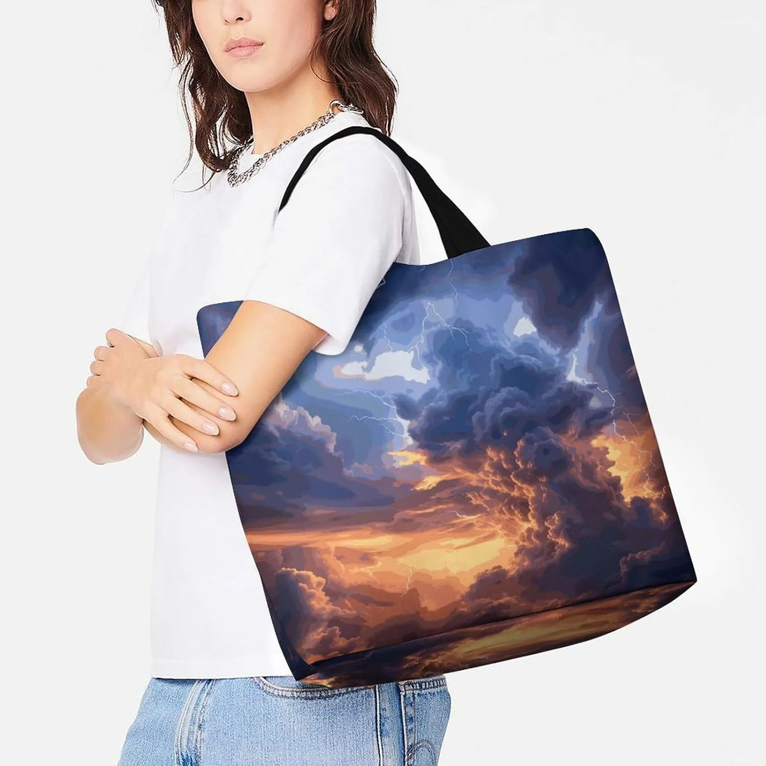 Interesting Wombats Tote Bag for Women Reusable Grocery Shoulder Bags Shopping Bag for Travel, Groceries