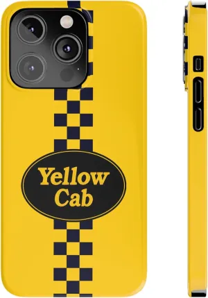 Jakers Yellow Cab Case for iPhone 7/8/X/XS/XR/11/12/13/14/15/16 Models and Variations, Durable and Flexible, Taxi Driver