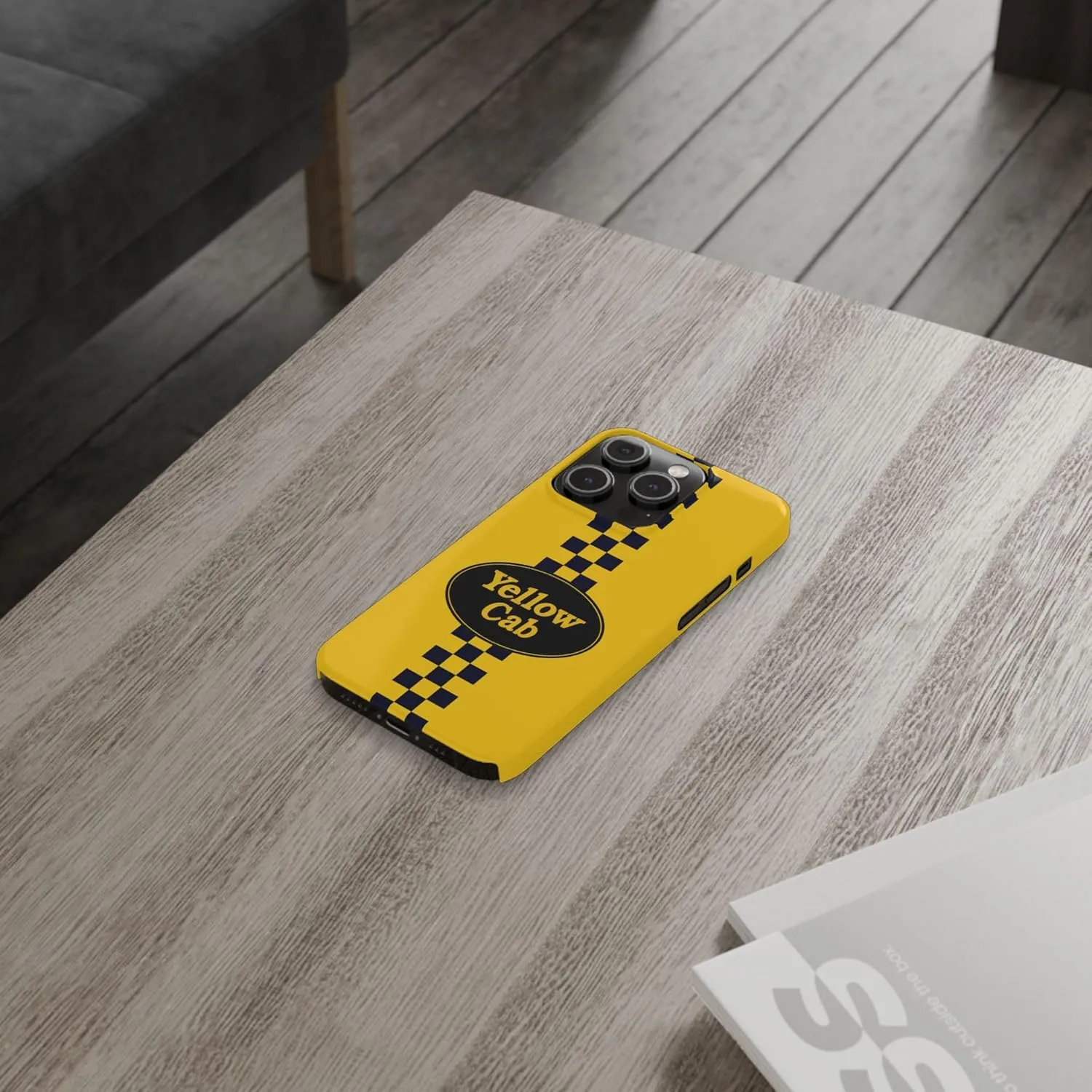 Jakers Yellow Cab Case for iPhone 7/8/X/XS/XR/11/12/13/14/15/16 Models and Variations, Durable and Flexible, Taxi Driver