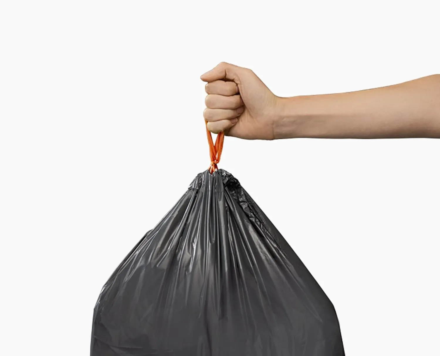 Joseph Joseph IW6 Eco Recycled plastic Bin Liners, Kitchen Trash Bags With Tie Tape Drawstring Handles, Extra Strong – (4 Packs of 20, Total 80 Liners) Holds 30 Litres/7.9 Gallons, Grey