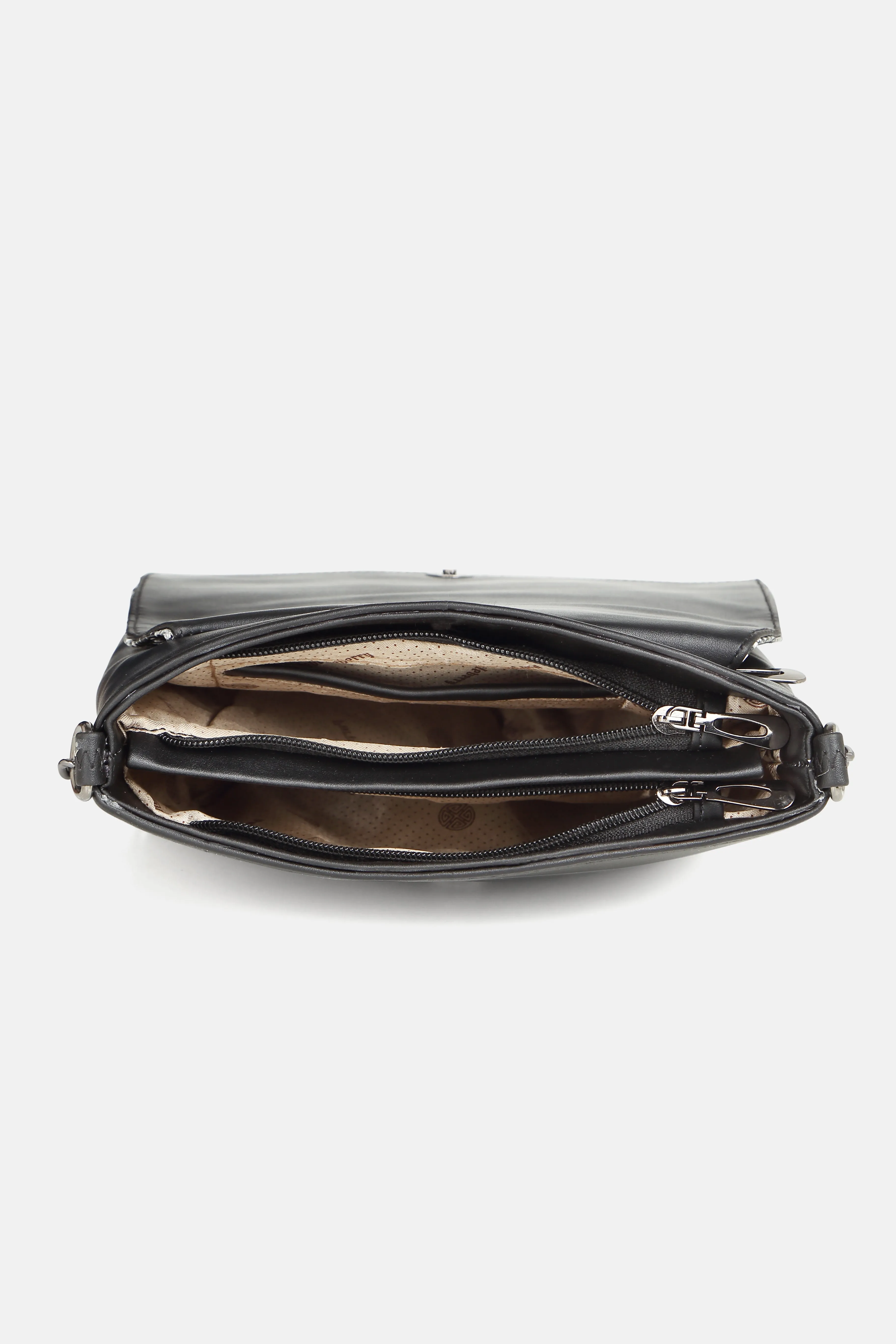 Kassia Sling Bag Carbon Black Snake Printed