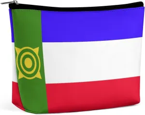 Khakassia Flag Portable Cosmetic Organizer Bag Travel Makeup for Women