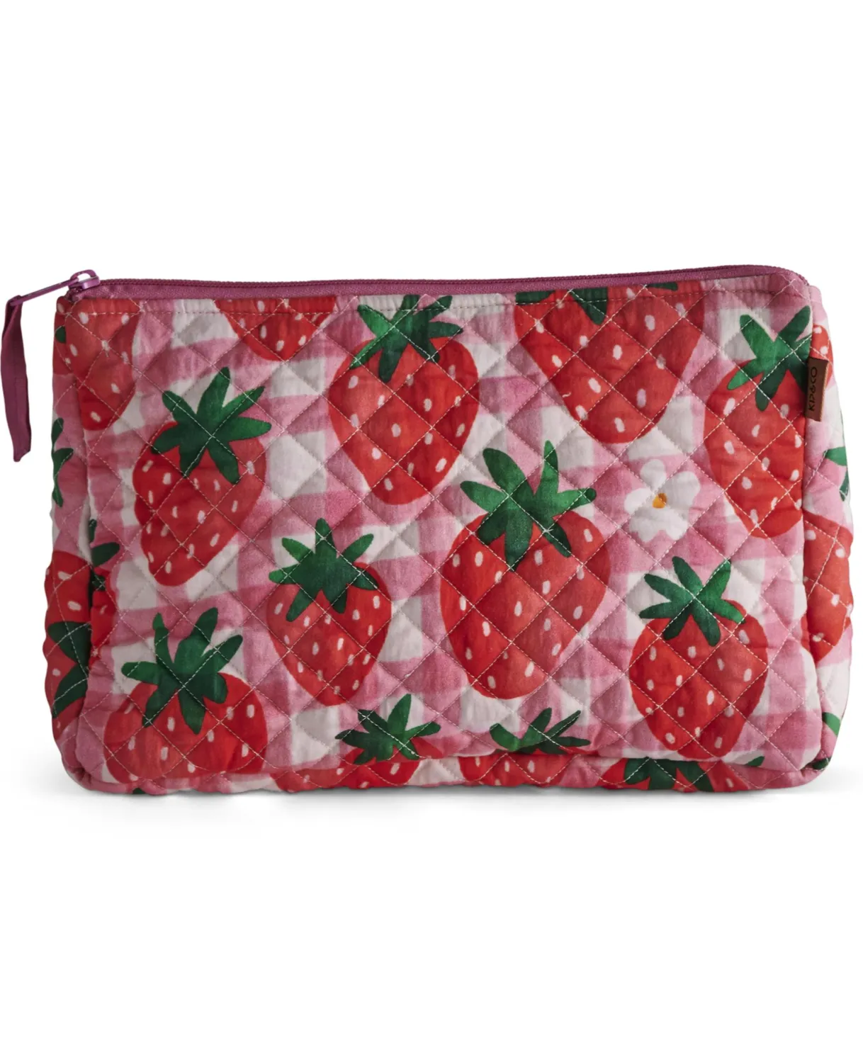 Kip & Co Strawberry Jam Quilted Cotton Toiletry Purse