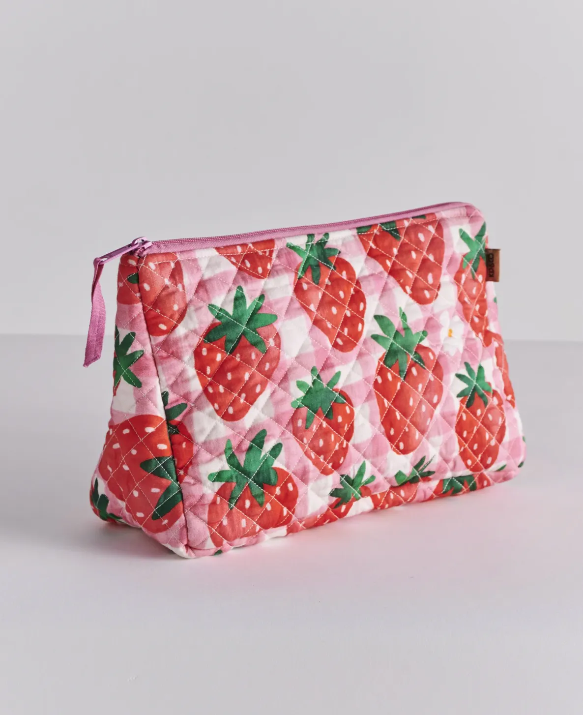 Kip & Co Strawberry Jam Quilted Cotton Toiletry Purse