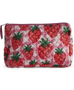 Kip & Co Strawberry Jam Quilted Cotton Toiletry Purse