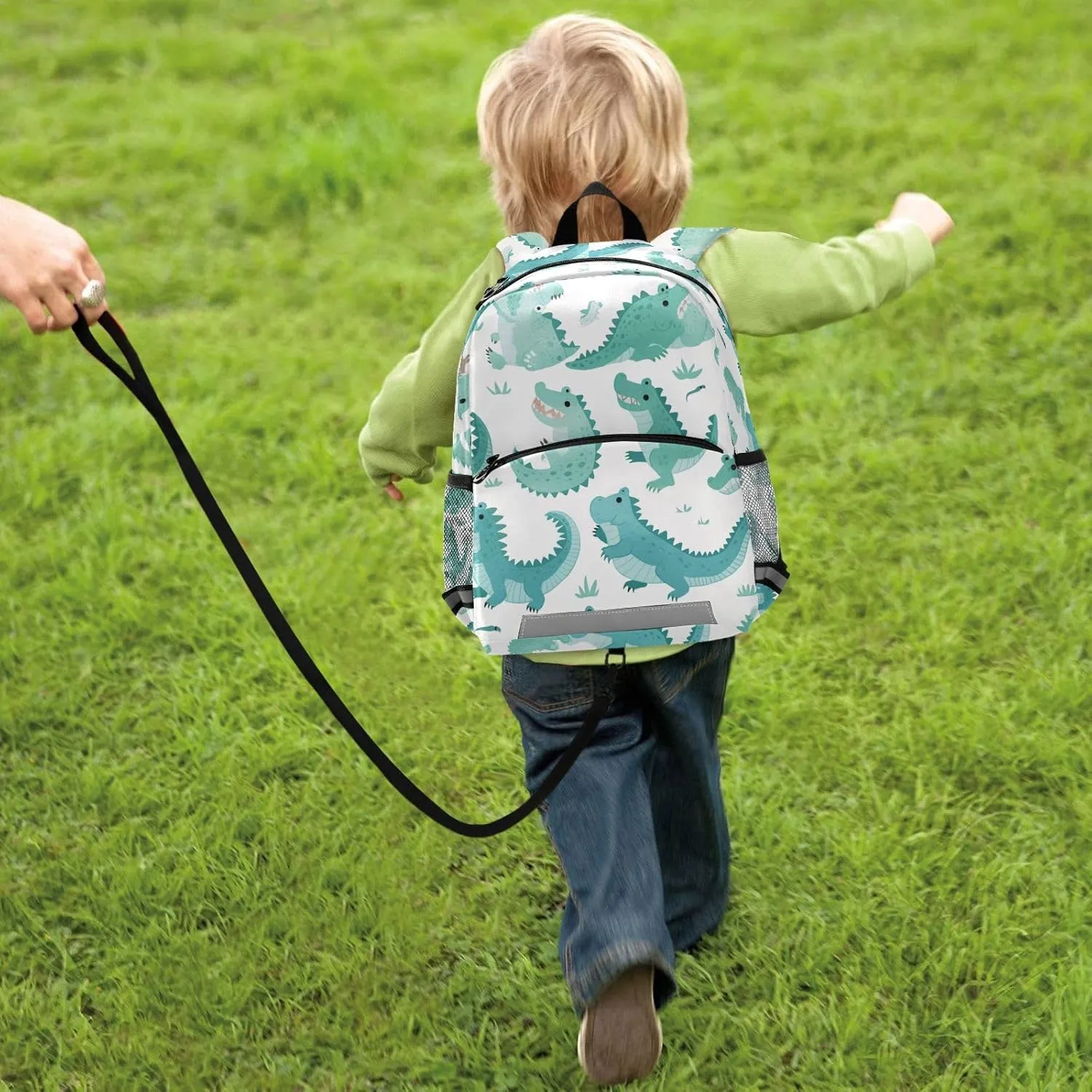 KLL Cute Cartoon Crocodile Alligator Kindergarten Preschool Backpack Multifunctional Mini Book Bag for School Travel